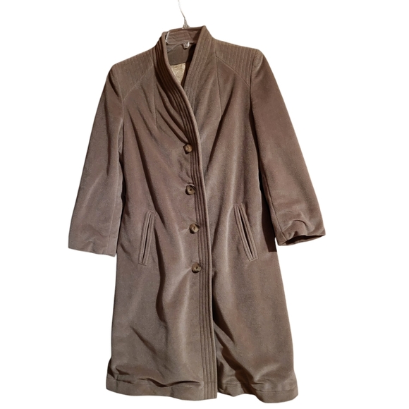 Vintage Del Costa "Kajjmir" Man Made Cashmere Long Camel Colored Coat - Picture 1 of 7